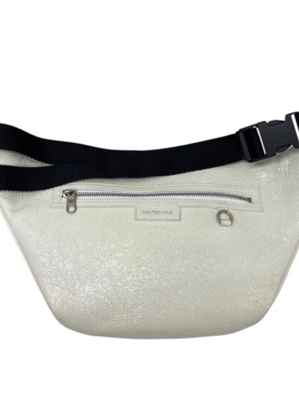 Balenciaga Cream Leather Belt Bag with Silver Hardware - Picture 4 of 7